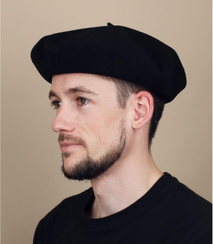 véritable beret basque noir Beret vrai basque noir